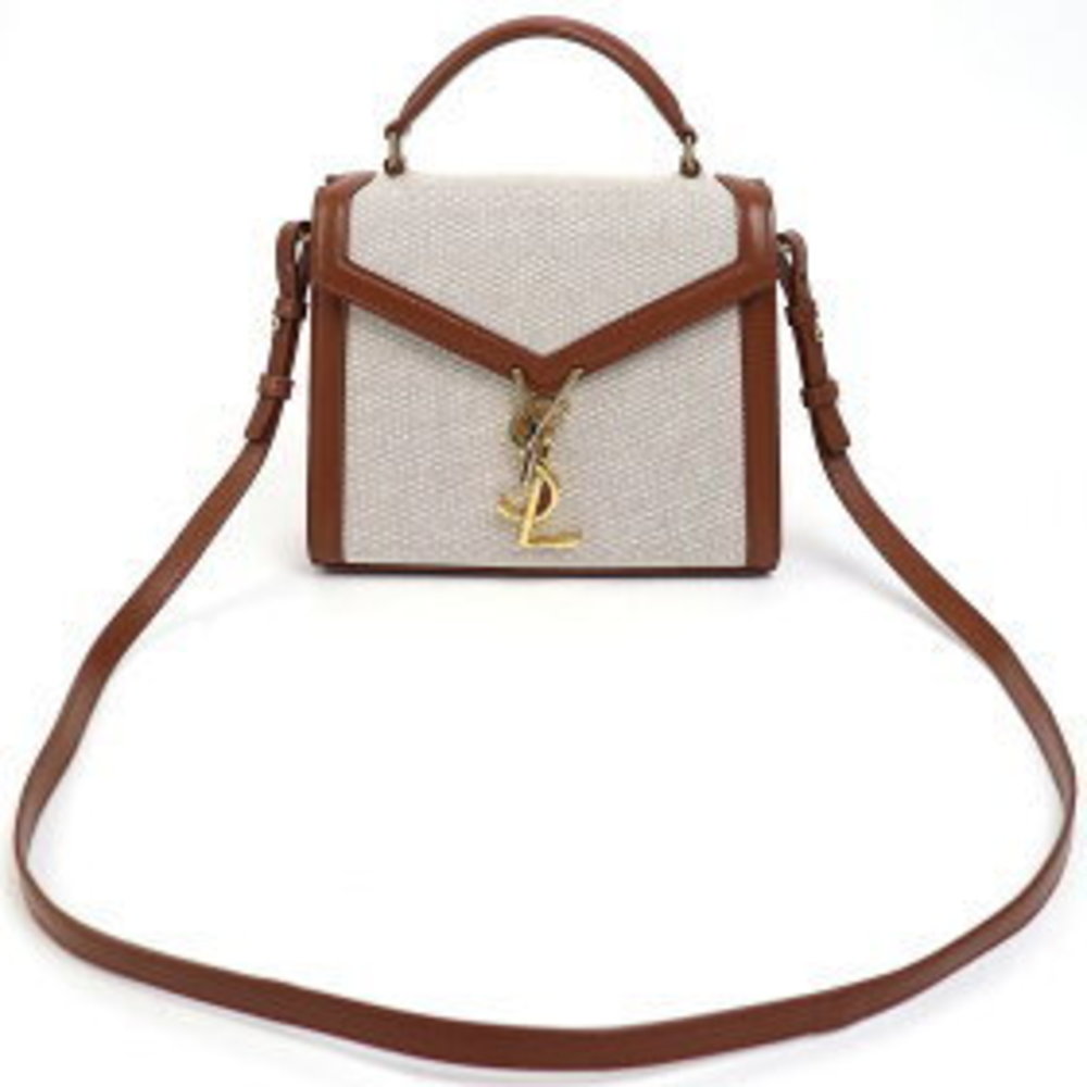 Saint Laurent Cassandra Top Handle Mini Bag Brown Calf Crossbody - Picture 10 of 13